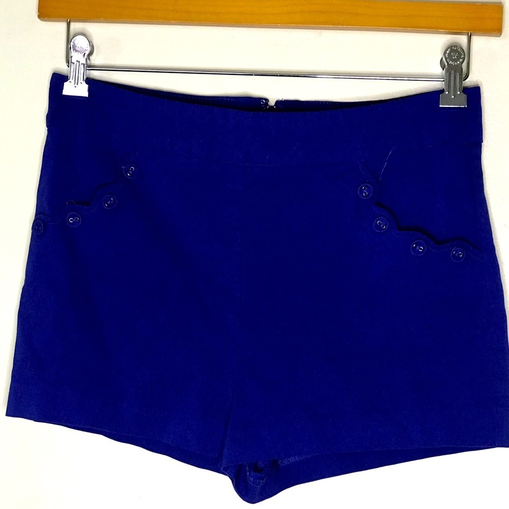 Blue Charlotte Russe zipper back shorts